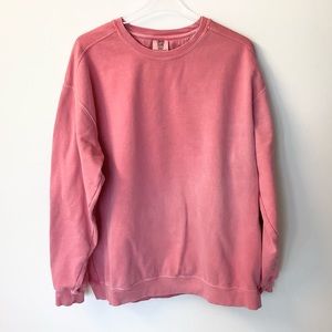 Comfort Colors Garment Dyed Crewneck Sweatshirt - Faded Red-Pink - XL